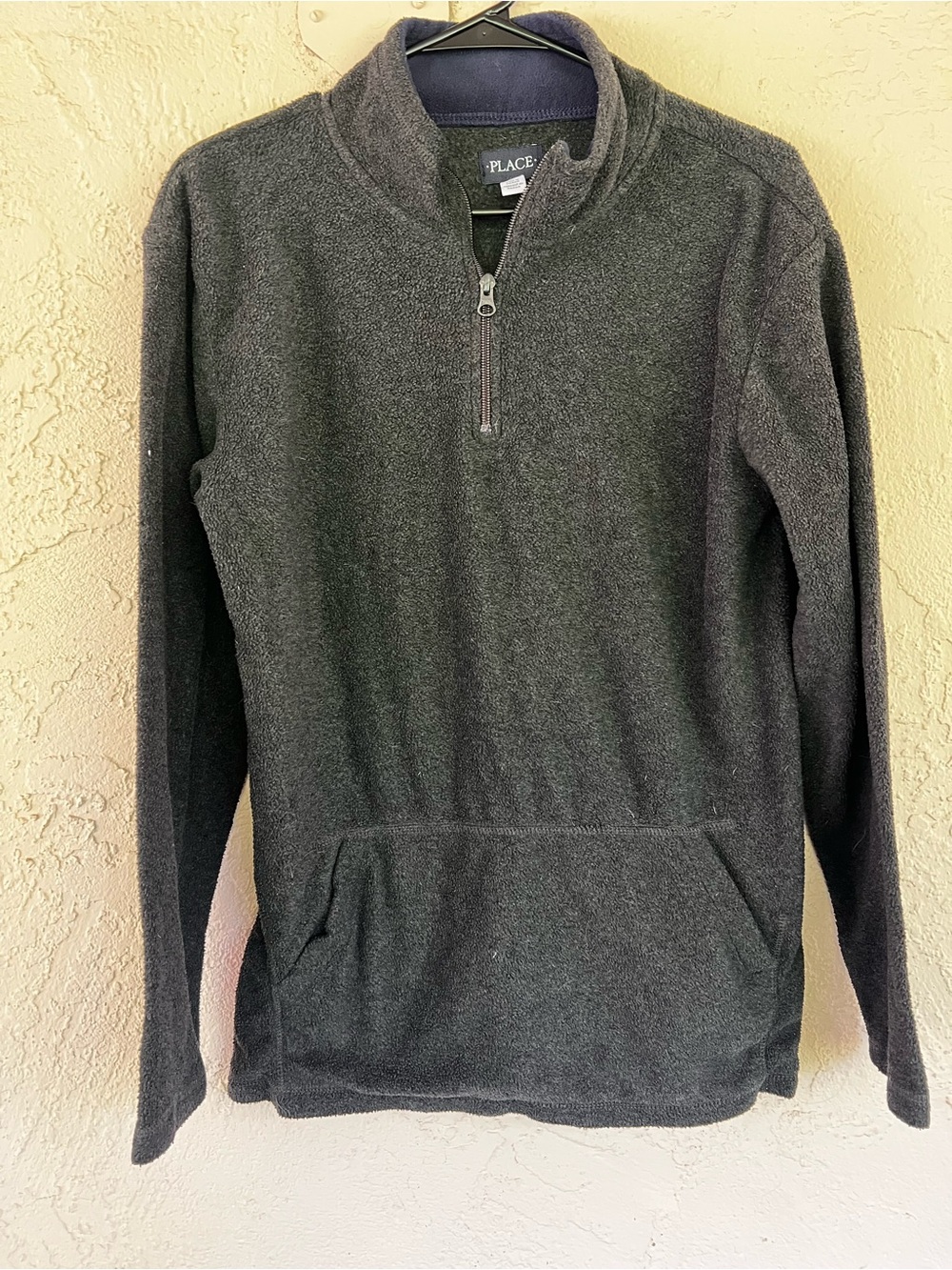 Place Charcoal Gray Quarter-Zip Fleece Pullover